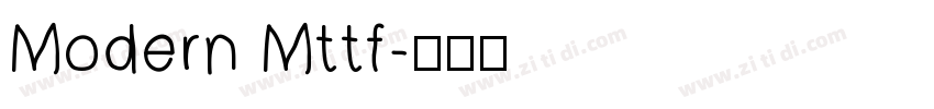 Modern Mttf字体转换